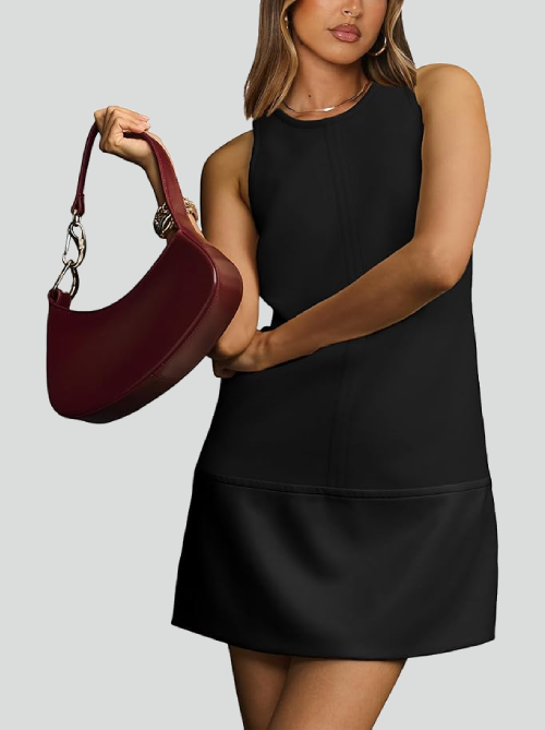 Natalie Faux Leather Mini Dress