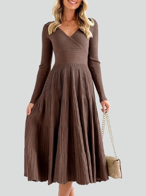 Heart Flutter Sweater Midi Dress