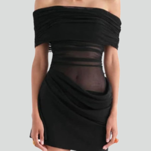 Tied To You Mesh Micro Mini Dress