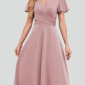 Fine Wine Ruched Midi Dress